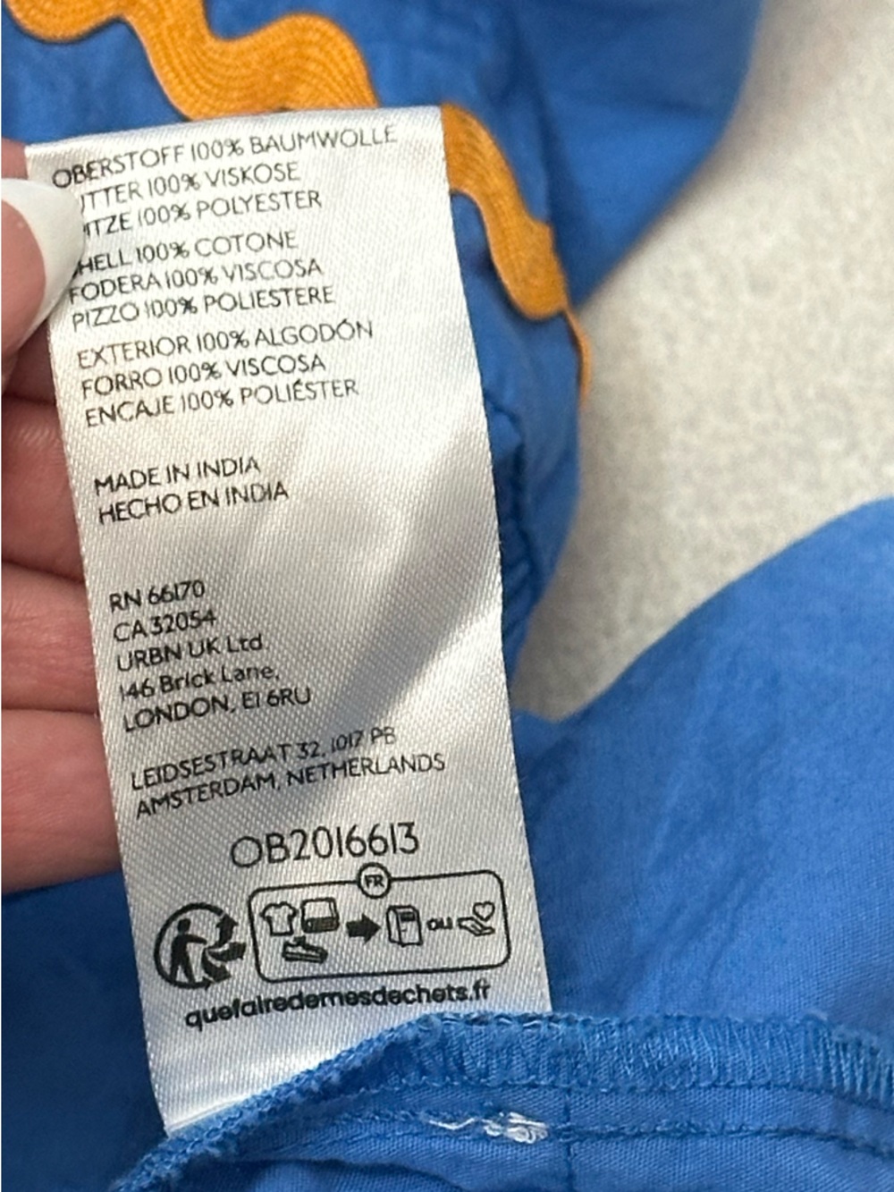 Anthropologie Blue The Helena Square-Neck Tiered Midi Dress Size XL 38331 - Picture 12 of 13